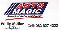 Automagic in Nelspruit Mpumalanga offers the best panelbeating, body dent and scratch repair work you could wish to find